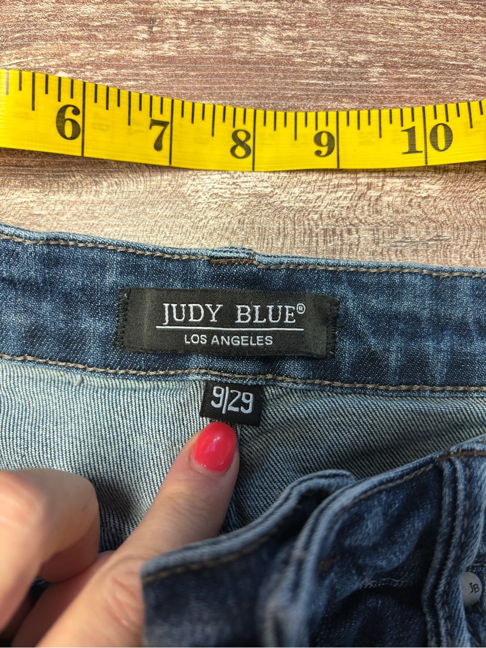 Judy Blue Flare Wide Leg Jeans Medium Blue Wash Denim Pants Size 9 Waist 29 - Picture 5 of 8